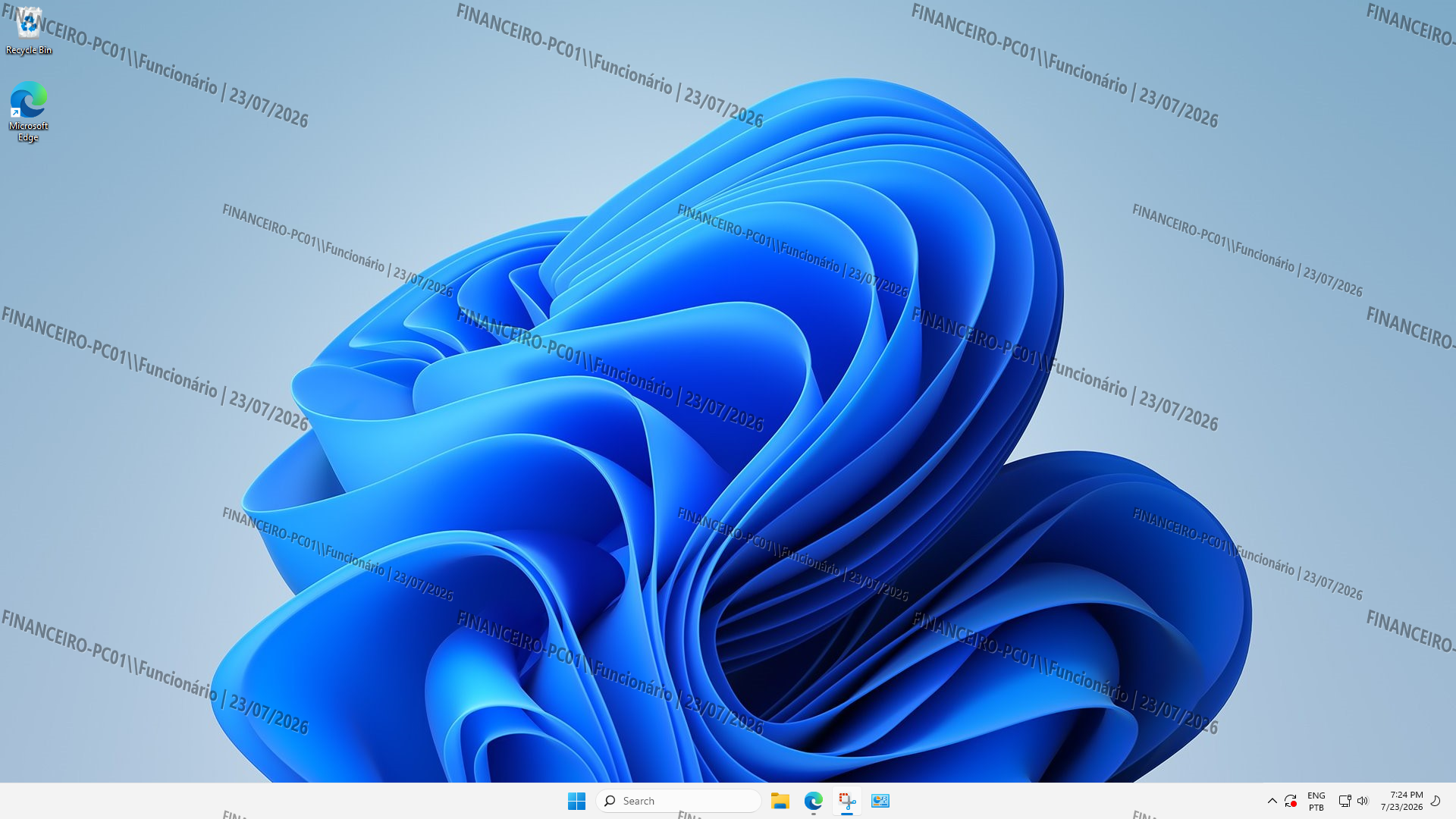 Marca d'água visível sobre o desktop do Windows